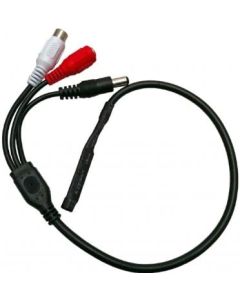DSC-MP100 High Sensitive Preamp Mini Microphone with Power Bypass for Security Audio Sound Voice Monitoring Recording by DIYSecuritycameraworld