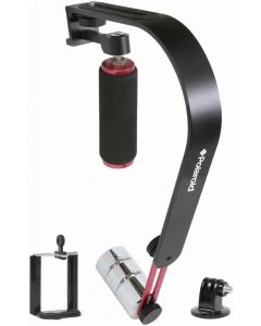 Polaroid Steady Video Action Stabilizer System For GoPro, Smartphones, Small SLRs, Cameras & Camcorders - Includes Tripod, GoPro, Smartphone Mounts