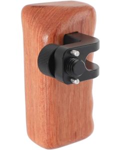 CAMVATE Wooden Hand Grip with 3/8"-16 Thumbscrew Compatible for ARRI Locating Pins(Left Hand) - 2593